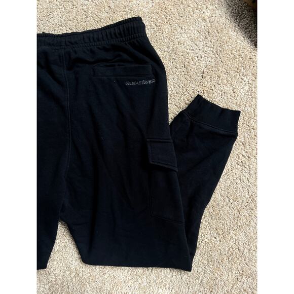 Quiksilver Men’s Black Jogger Sweatpants Size Medium Y2K Vintage Surfer Skate - Picture 6 of 9